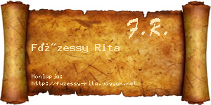 Füzessy Rita névjegykártya