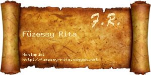 Füzessy Rita névjegykártya