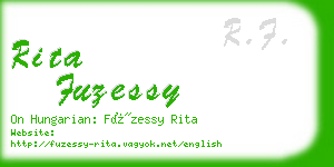 rita fuzessy business card